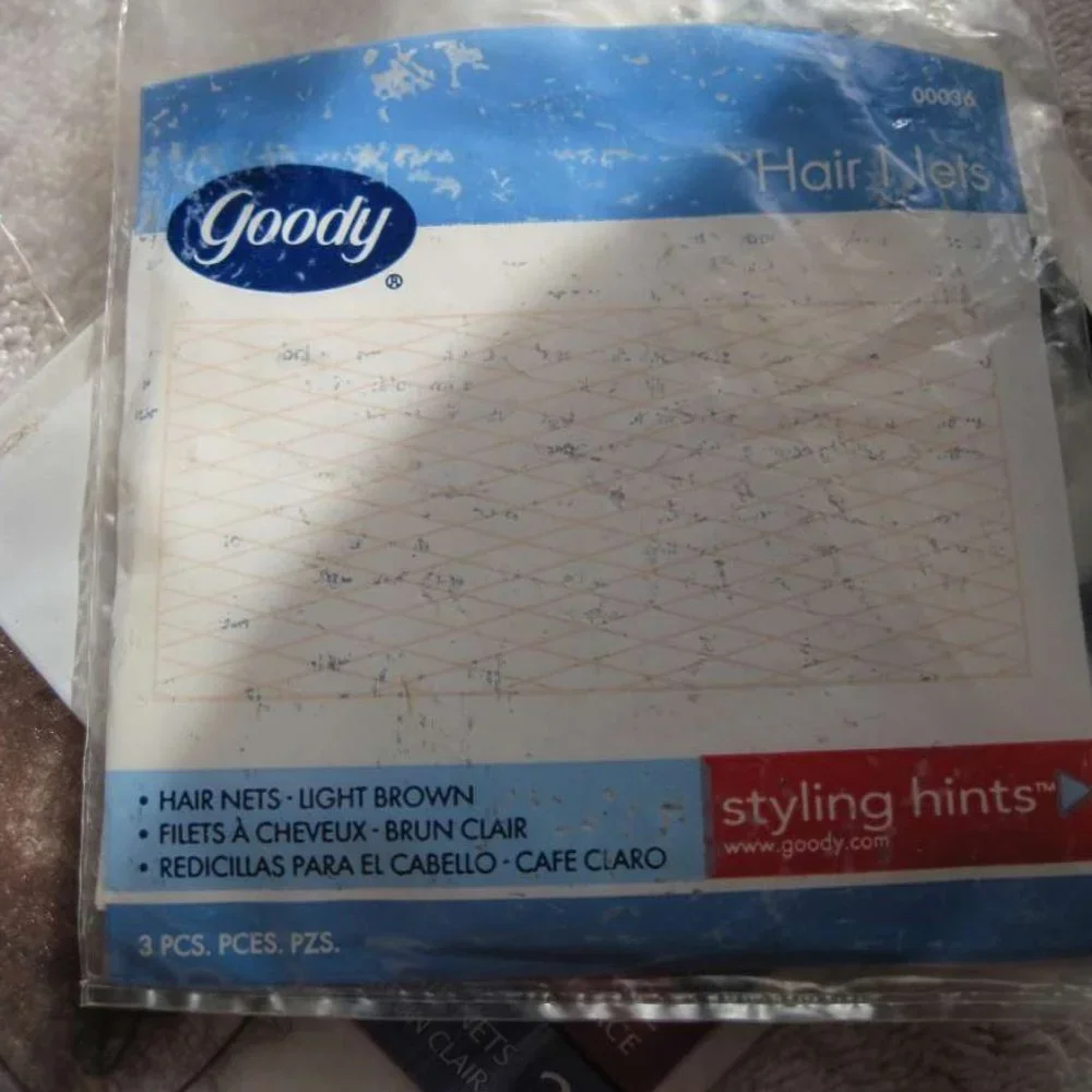 Goody Mesh Hair Nets Elastic Border Edge Comfortable Hold Protect Neat Invisible